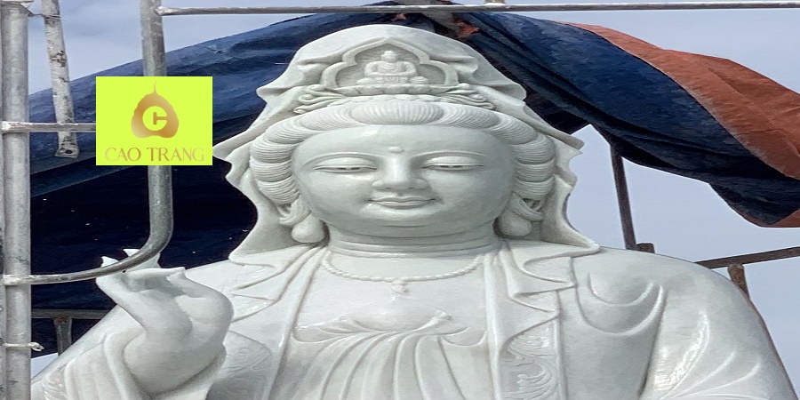 Tượng Quan Âm Bằng Đá Cẩm Thạch